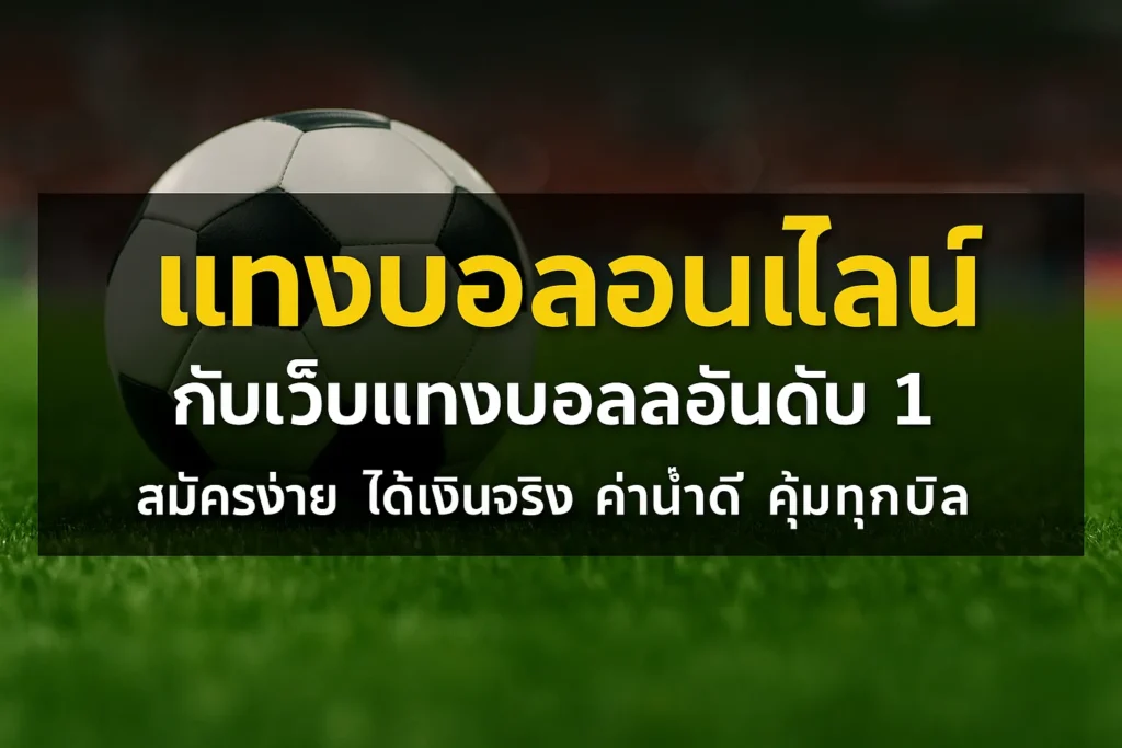 เว็บแทงบอล การแทงบอลออนไลน์อันดับ 1 สมัครง่าย ได้เงินจริง ค่าน้ำดี คุ้มทุกบิล