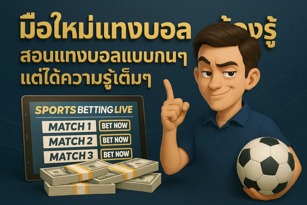 มือใหม่แทงบอลต้องรู้! สอนแทงบอลแบบกวนๆ แต่ได้ความรู้เต็มๆ